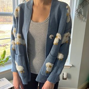 Blue sheep sweater